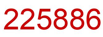 Number 225886 red image