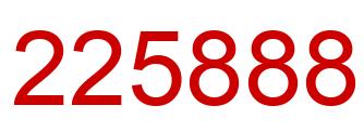 Number 225888 red image