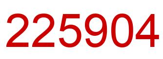 Number 225904 red image