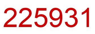 Number 225931 red image