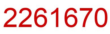 Number 2261670 red image