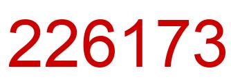 Number 226173 red image