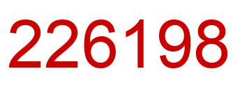 Number 226198 red image