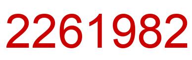 Number 2261982 red image