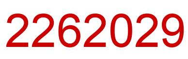 Número 2262029 imagen rojo