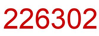Number 226302 red image