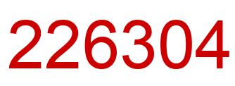 Number 226304 red image