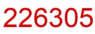 Number 226305 red image