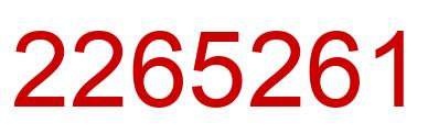 Number 2265261 red image