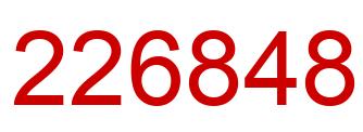 Number 226848 red image