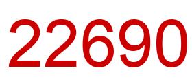 Number 22690 red image