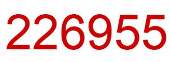 Number 226955 red image