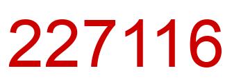 Number 227116 red image