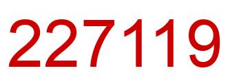 Number 227119 red image