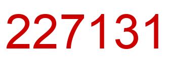 Number 227131 red image