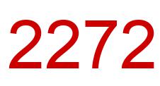 Number 2272 red image