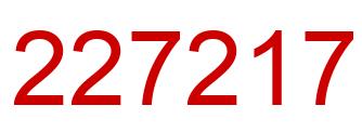 Number 227217 red image