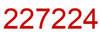 Number 227224 red image