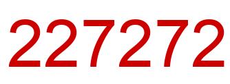 Number 227272 red image