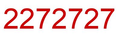 Number 2272727 red image