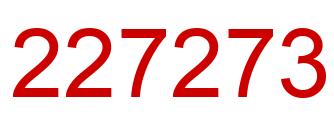 Number 227273 red image