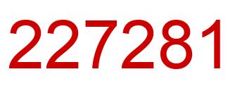 Number 227281 red image