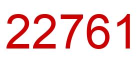 Number 22761 red image