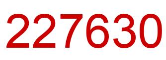 Number 227630 red image