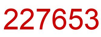 Number 227653 red image