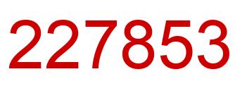 Número 227853 imagen rojo