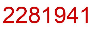 Number 2281941 red image