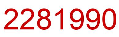 Number 2281990 red image
