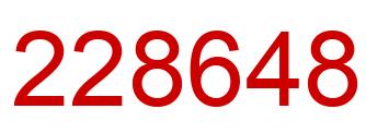 Number 228648 red image