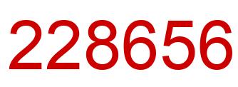 Number 228656 red image
