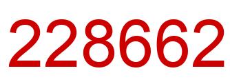 Number 228662 red image