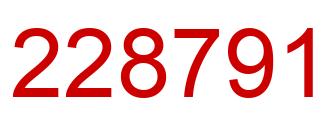 Number 228791 red image