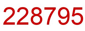 Number 228795 red image