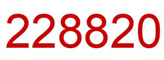 Número 228820 imagen rojo