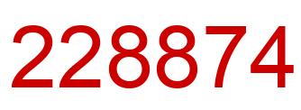 Number 228874 red image
