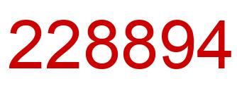 Number 228894 red image