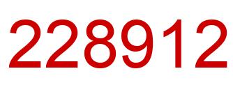 Number 228912 red image