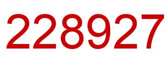 Number 228927 red image