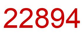 Número 22894 imagen rojo