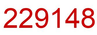 Number 229148 red image