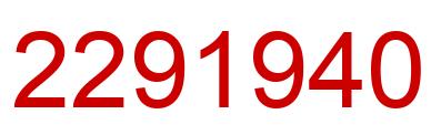 Number 2291940 red image
