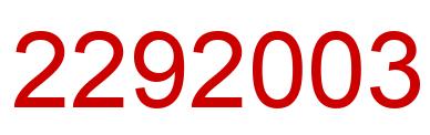 Number 2292003 red image