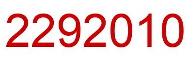 Number 2292010 red image