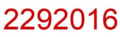 Number 2292016 red image