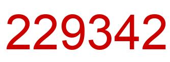 Number 229342 red image