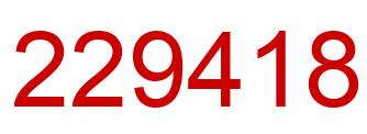 Número 229418 imagen rojo